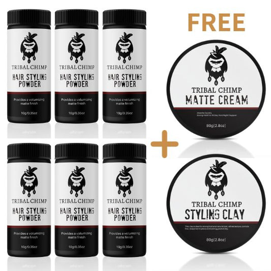 Hair Styling Powder (6pc) + Free Matte Cream & Styling Clay