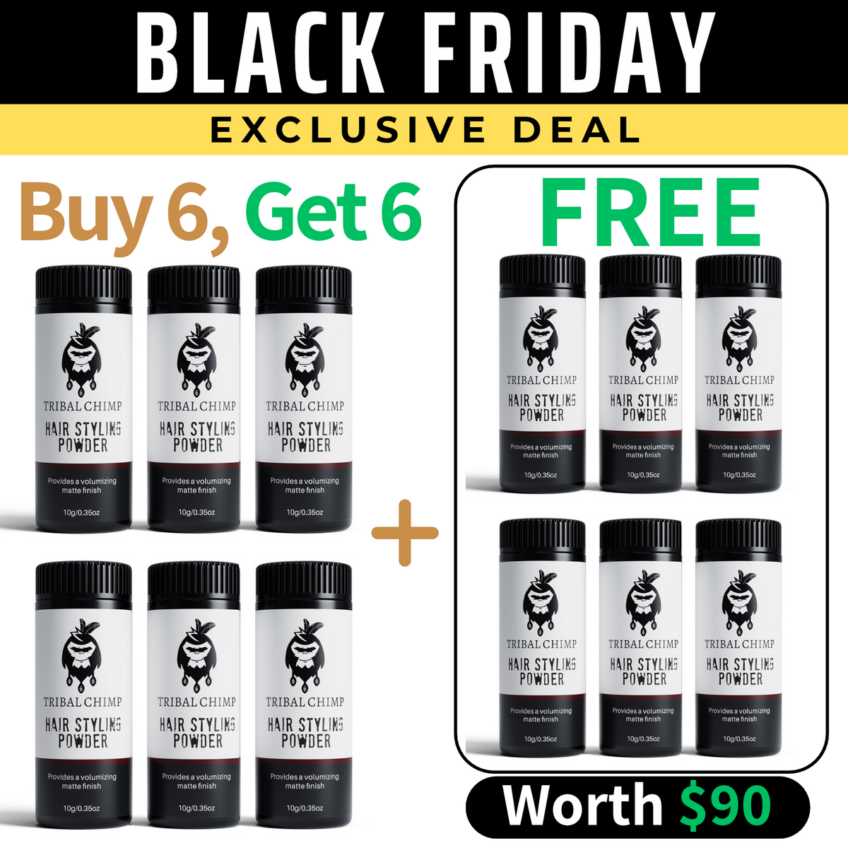 Hair Styling Powder - Buy 6 Get 6 - Black Friday Exclusive