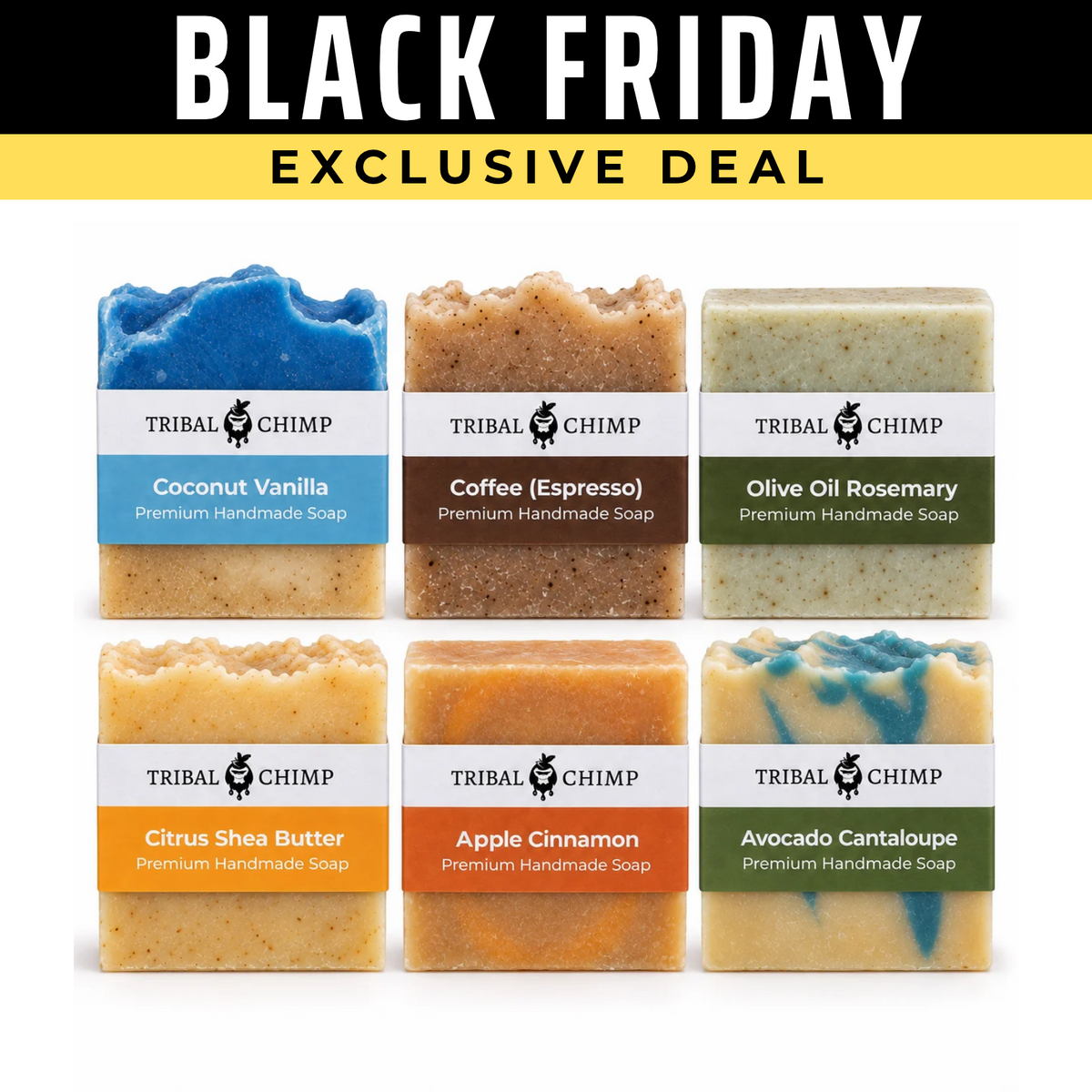 Cold Process Bar of Soap 6-Pack - Black Friday Exclusive